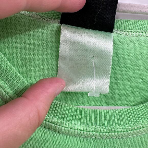 Bright Green Flamingo Key West y2k T shirt - Picture 4 of 5